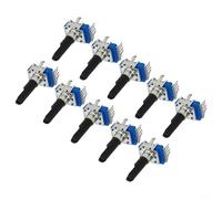 Gdfnmogo Potentiomètre stéréo RK12 10K, contrôle du volume audio à 6 broches, compatible B10K B20K B50K B100K, tige en métal pour un réglage précis du son en A (B100K)
