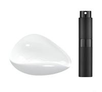 Gdfnmogo Pottery Plateau de dosage de café avec flacon pulvérisateur et cuillère à thé pour dosage unique de grains de café, kit de réduction statique pour expresso à la maison (plateau blanc + flacon