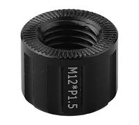 Gdfnmogo Pour écrou d'essieu traversant M15 P1.0 P1.5 P1.75 Capuchon de remplacement pour 12 mm 15 mm en alliage d'aluminium noir pour moyeu de roue de vélo