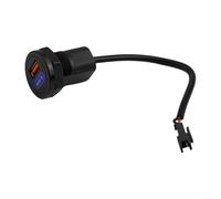 Gdfnmogo Prise de chargeur de voiture 18 W pour .0 avec entrée 12 V/24 V, prise de charge à port unique pour véhicule de camping-car, noir