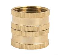 Gdfnmogo Raccord de tuyau d'arrosage femelle à femelle en laiton massif de 1,9 cm double filetage femelle pour robinets de tuyaux standard (1 pièce)