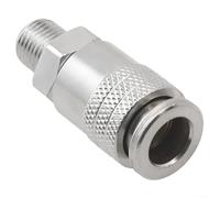 Gdfnmogo Raccord pneumatique, coupleur à connexion rapide, connecteur en métal standard de l'UE, filetage mâle G1/4, compatible avec les compresseurs d'air pour une utilisation en atelier