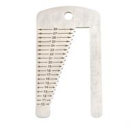 Gdfnmogo Règle de bracelet en acier inoxydable pour bracelet en cuir - Jauge d'angle arrondie - Outil de mesure de queue avec fonction de poinçonnage (46-140 mm) (A)