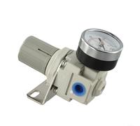 Gdfnmogo Régulateur de pression d'air avec plage de 0 à 145 psi et ports 1/4 3/8 1/2 NPT pour systèmes à air comprimé, comprend un support de jauge de 0 à 150 psi, blanc (diamètre du filetage 3/8)