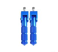 Gdfnmogo Repose-pieds pliables en alliage d'aluminium - Pédales montables avant et arrière pour VTT, UTV et moto, texturées antidérapantes (bleu)