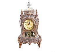 Gdfnmogo Réveil analogique vintage avec carillon horaire musical, montage mural et de table, pour salon, chambre, étude ou décoration de bureau (blanc)