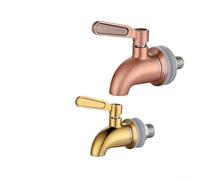 Gdfnmogo Robinet à vin en acier inoxydable 304 pour distributeur de boissons, robinet de jus, robinet d'eau bouillante, robinet à vin et robinet de pot de trempage, or miroir (or rose brossé (16 mm)