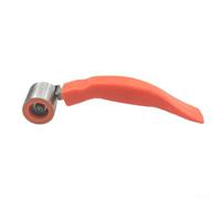 Gdfnmogo Rouleau de couture de papier peint en acier inoxydable de 33 mm avec roue de pression plate et poignée ergonomique antidérapante, outil de lissage pour bords et coutures de papier peint