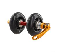 Gdfnmogo Rouleau de roue à dégagement rapide pour VTT et vélos de route, rouleau en polyuréthane avec support de fourche en alliage d'aluminium, traction lisse et compact pour vélo (jaune)