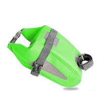 Gdfnmogo Sacoche de selle arrière en PVC avec bandes réfléchissantes pour la sécurité de conduite de nuit, rangement compact sous le siège pour téléphone (vert)