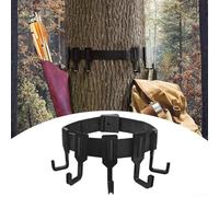 Gdfnmogo Sangle de suspension pour arbre de chasse avec 5 crochets multiples, sangle en nylon antidérapante de 150 cm et crochets en plastique solide pour suspendre un nœud, un sac à dos