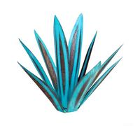Gdfnmogo Sculpture de plante d'agave en métal de 27 cm, style tequila rustique, étanche, pour extérieur et intérieur, décoration à faire soi-même pour cour, patio, pelouse, terrasse, étang, pot de