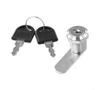 Gdfnmogo Serrure à came en métal avec 2 clés, serrure cylindrique en alliage de zinc pour placard, bureau, armoire, rangement d'outils, casier de rangement plusieurs tailles 16-30 mm (25 mm)