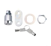 Gdfnmogo Serrure à came tubulaire de 17 mm avec 2 clés pour armoire, bureau, tiroir, boîte aux lettres, boîte à outils, boîtier - Alliage de zinc à 90 degrés, sans clé de retenue réversible