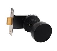 Gdfnmogo Serrure de porte ronde invisible en acier inoxydable 304 sans clé pour chambre à coucher, bureau et cuisine avec caractéristiques anti-effraction, compatible avec une épaisseur de porte de 35