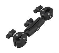 Gdfnmogo Super Clamp Double support de serrage pour caméra avec double tête sphérique pour une fixation sûre sur motos, vélos, pieds d'éclairage et ordinateurs de bureau - Pince crabe en nylon (LONG)