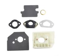 Gdfnmogo Support de carburateur et joint de guidage intérieur pour tronçonneuse chinoise 4500 5200 5800, construction en métal durable résistante à la chaleur, améliore le moteur