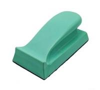 Gdfnmogo Support de disque abrasif 70 x 134 mm avec support en mousse PU pour bloc de meulage manuel, tampon de polissage compatible avec papier de verre, jaune