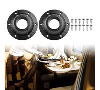 Gdfnmogo Support de pied de table de camping-car - Alliage d'aluminium, rotation amovible et multi-angle, pour tables de salle à manger, camping-cars et bateaux (argent)