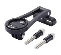 Gdfnmogo Support de potence de vélo pour Garmin Edge, support d'ordinateur de vélo en alliage d'aluminium avec bras d'extension de phare pour route et VTT (noir)