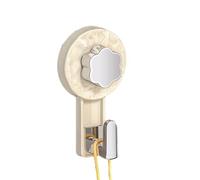 Gdfnmogo Support de rangement sous vide pour mur de salle de bain - Crochet robuste imperméable et réutilisable pour serviettes de cuisine, fabriqué en PVC et ABS, sans perçage (beige)