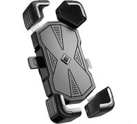Gdfnmogo Support de téléphone pour guidon de vélo, support de téléphone de moto avec absorption des chocs et rotation à 360°, convient aux appareils de 11,4 à 18,3 cm, Secure Five (noir A)
