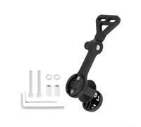 Gdfnmogo Support d'extension réglable pour ordinateur de vélo avec support de lumière, compatible avec, support de tige en nylon renforcé, pour vélo de route, couleur noire