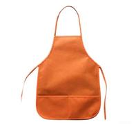 Gdfnmogo Tablier pour enfants avec poches, tablier de cuisine sans manches pour loisirs créatifs, cuisine, activités scolaires, tabliers en tissu non tissé pour enfants (Pac(orange)