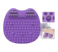 Gdfnmogo Tapis de massage des pieds avec fonction d'acupression et de rouleau, grand tapis de réflexologie en TPE 50 x 50 cm pour le fitness à domicile et le soulagement du confort (violet)