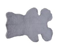 Gdfnmogo Tapis d'ours en peluche en polyester doux avec envers antidérapant pour chambre à coucher, salon et chambre d'enfant, 0,5 x 0,6 m, gris