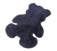 Gdfnmogo Tapis d'ours en peluche en polyester doux avec envers antidérapant pour chambre à coucher, salon et chambre d'enfant Gris foncé 0,5 x 0,6 m