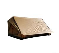 Gdfnmogo Tente de randonnée ultralégère pour 2 personnes, design de randonnée sans poteau avec toit imperméable PU3000 et sol Oxford PU4000, toutes saisons (marron)