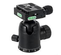 Gdfnmogo Tête de trépied panoramique K36 mm avec contrôle d'amortissement et plaque de libération rapide Rotation à 360 ° Aluminium usiné CNC pour équipement de photographie