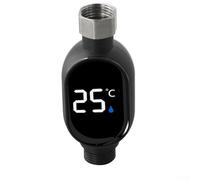 Gdfnmogo Thermomètre de douche numérique avec affichage LED, design étanche et indicateur de température à code couleur pour la sécurité du bain de bébé, plage de 0 à 99 °C (A)