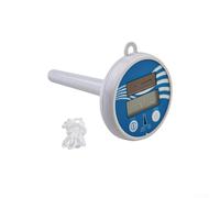 Gdfnmogo Thermomètre de piscine numérique flottant à énergie solaire avec design imperméable, affichage Fahrenheit/Celsius facile à lire, pour la natation