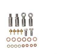 Gdfnmogo Tuyau hydraulique de frein à disque pour banjo - Kit de connecteur pour Hope pour étriers avant et arrière et leviers de frein - Tuyau de 2,5 m avec ABS et métal (noir)