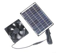 Gdfnmogo Ventilateur à panneau solaire 10 W 12 V pour serre, maison pour animaux domestiques, poulailler et camping-car - Ventilateur d'échappement solaire étanche avec câble de 300 cm, 87,18 CFM Airf