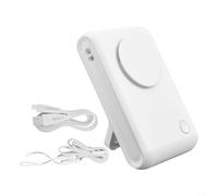 Gdfnmogo Ventilateur de taille et de cou rechargeable avec batterie de 10 000 mAh, dispositif de refroidissement mains libres avec flux d'air à 360°, longue durée de 6 heures (blanc)