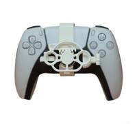 Gdfnmogo Volant 3D, pour PS5, poignée de manette de jeu de course compacte, accessoire de simulation dynamique, pour un jeu amélioré, jaune, rouge, vert, blanc (blanc)