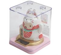 Gdfnmogo Wavi Lucky Cat avec capteur de lumière pour tableau de bord de voiture, maison et bureau, décoration automatique en forme de chat fortune pour (E)