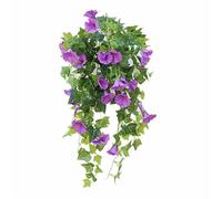 GDHKDDFL Couronne Murale Plante Verte Artificielle for Maison, Jardin, clôture Murale, extérieur, Mariage, paniers Suspendus, décoration(Purple)