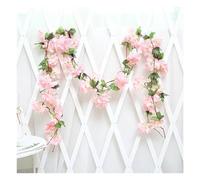 GDHKDDFL Couronne Murale Toile de Fond en Soie Artificielle avec Fleurs d'automne de 250 cm for décoration de Mariage, Maison, hôtel(Grass Green)