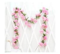 GDHKDDFL Couronne Murale Toile de Fond en Soie Artificielle avec Fleurs d'automne de 250 cm for décoration de Mariage, Maison, hôtel(Lake Bule)