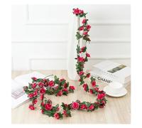 GDHKDDFL Couronne Murale Toile de Fond en Soie Artificielle avec Fleurs d'automne de 250 cm for décoration de Mariage, Maison, hôtel(Gold)