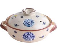 GDHKDDFL Marmites de Cuisine pour la Maison, Marmite en Terre Cuite, marmite, résistante aux Hautes températures, avec Couvercle, ustensile de Cuisine Rond céramique(1.5 litres)