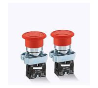 GDHKDDFL Remplacement d'interrupteurs à l'ancienne, Interrupteur à tête Champignon P60, arrêt d'urgence, 10 A, Bouton-Poussoir 22 mm, XB2-BS542, XB2-BS442, XB2-BS542C