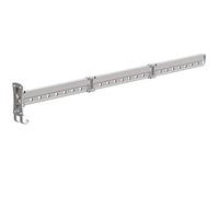 GDHKDDFL Séchoir à Linge Pliable pour Balcon, Airer - étendoir à Linge Mural, Cintre Pliable for vêtements, Rangement réglable intérieur/extérieur(Silver,Long)