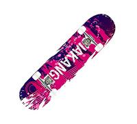 GDHKDDFL Skateboards pour débutants Skateboard Complet, Planche à Double Kick en érable Canadien 8 Couches, for débutants, Adultes, Enfants et Adolescents(26)