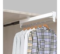 GDHKDDFL Tringle à vêtements à Fixation latérale, Tringle à vêtements Extensible, Tringle de Placard coulissante, Garde-Robe en Acier(550mm)