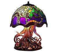 GDHKDDFL Veilleuses en Forme d'animaux, Lampe de Chevet décorative en Forme Champignon résine Style bohème, série Plantes vitrail 15 cm Hauteur(D)
